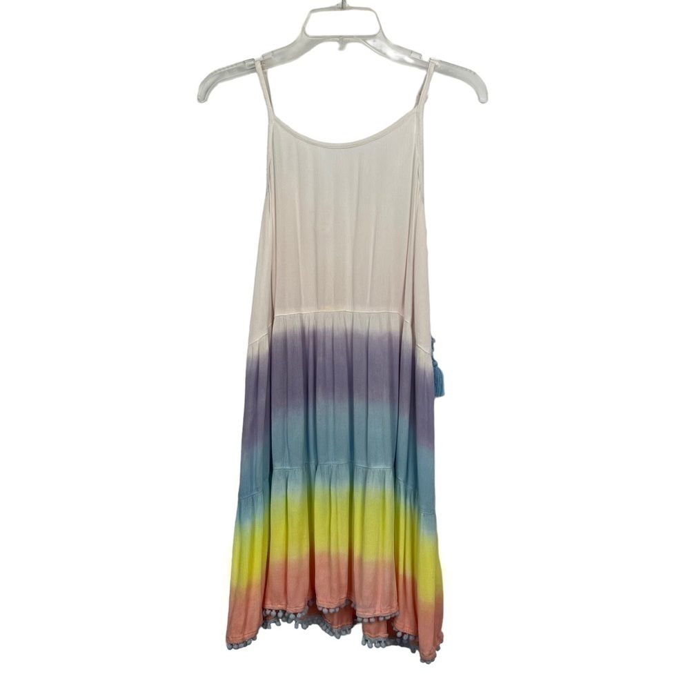 JUSTICE Girl’s Swimsuit Cover-Up Sz 14/16 Multi Colors Adjustable Straps